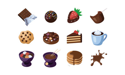 set of chocolate sweets