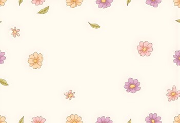Soft pastel tulip background with gentle pink, lavender, and buttery yellow flowers