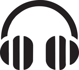 Minimalist Stereo Headphones Symbol | Vector Art Design
