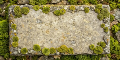 Fototapeta premium Rough stone texture with moss and lichen, rough stone texture, earthy, natural, nature, landscape