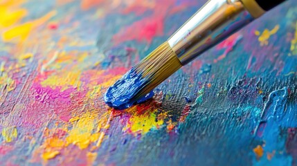 Vibrant Hues: A Painter's Brushstrokes in Action