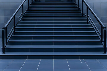 Obraz premium Modern stone stairs, building entrance