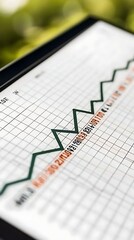 Close-up of a Graph Showing Growth