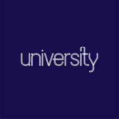 Fototapeta premium University Written Text Typography Vector Illustration Template with Academic Background Wallpaper for Educational and Inspirational Concept Design