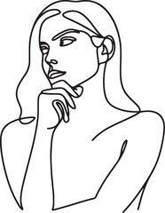 Skeptical Woman Line Art. A Deep Dive into Emotion and Detail