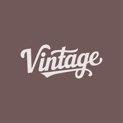 Vintage Written Text Typography Vector Illustration Template with Retro Aesthetic Background Wallpaper for Classic and Nostalgic Design