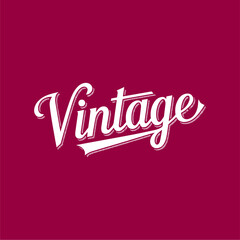 Vintage Written Text Typography Vector Illustration Template with Retro Aesthetic Background Wallpaper for Classic and Nostalgic Design