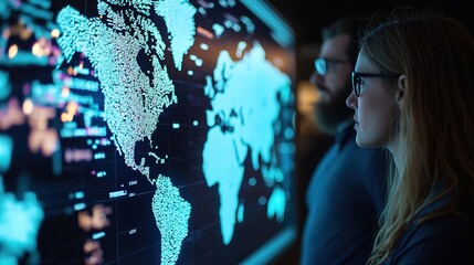 Data visualization insights analyzing global information technology lab interactive environment focused view