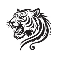 Fototapeta premium logo tiger, vector, simple, illustration