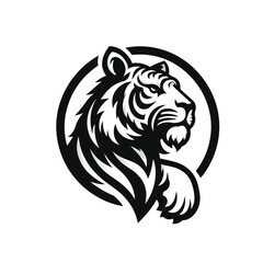 Obraz premium logo tiger, vector, simple, illustration