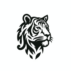 Fototapeta premium logo tiger, vector, simple, illustration