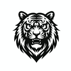 Fototapeta premium logo tiger, vector, simple, illustration