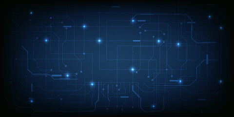 Abstract futuristic digital technology background and digital circuit communications for hi tech advertising and game artwork.