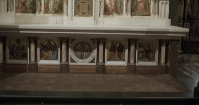 chancel in catholic cathedral of Linz
