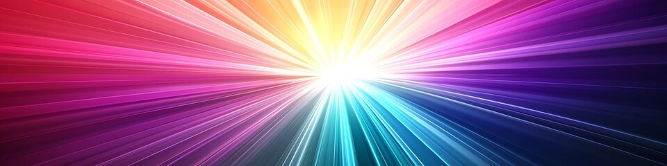 Obraz premium A bright vector design featuring radiating light rays and soft colorful glows captured in vivid lighting