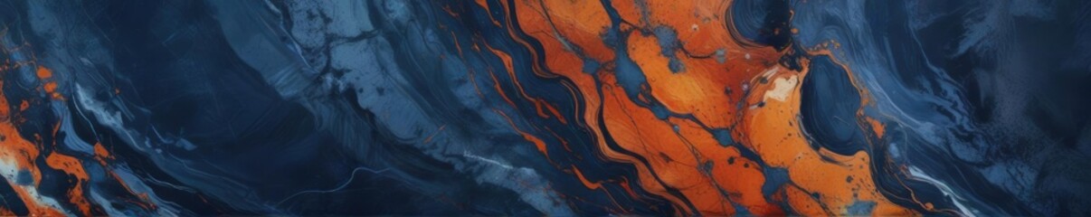 Marbled texture on a dark blue surface with heavy grunge brush strokes, marbled, abstract, urban