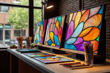  abstract stained glass designs