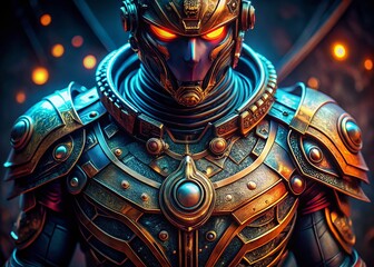 Fototapeta premium Futuristic Bio-engineered Protective Gear: High-Resolution Stock Photo