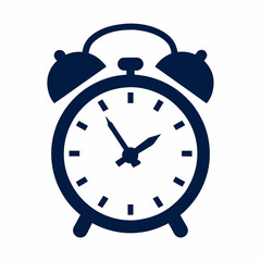 Simple Alarm Clock Vector Icon Design.