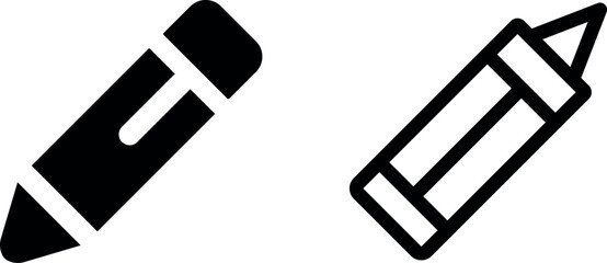 Crayon Vector Icon Set – Art, Creativity, and Drawing Tools Designs