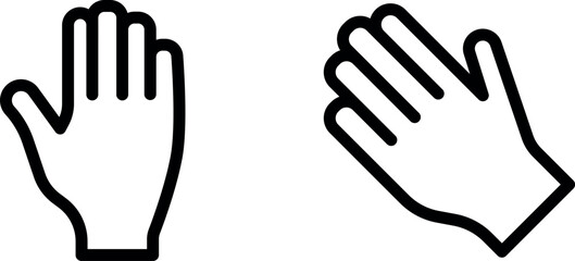 Obraz premium Hand Vector Icon Set – Gesture, Expression, and Human Anatomy Designs