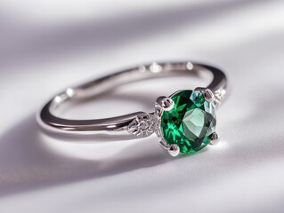 Sterling Silver Ring with Aquamarine Gemstones