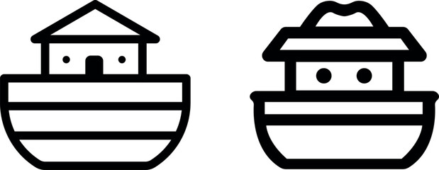 Noah's Ark Vector Icon Set – Biblical, Historical, and Symbolic Designs