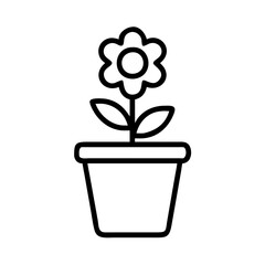 flower pot icon design