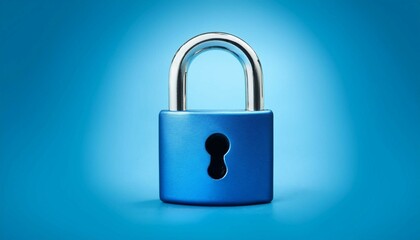 Naklejka premium lock on blue