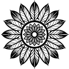 black and white flower