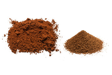 Instant coffee isolated on a background.