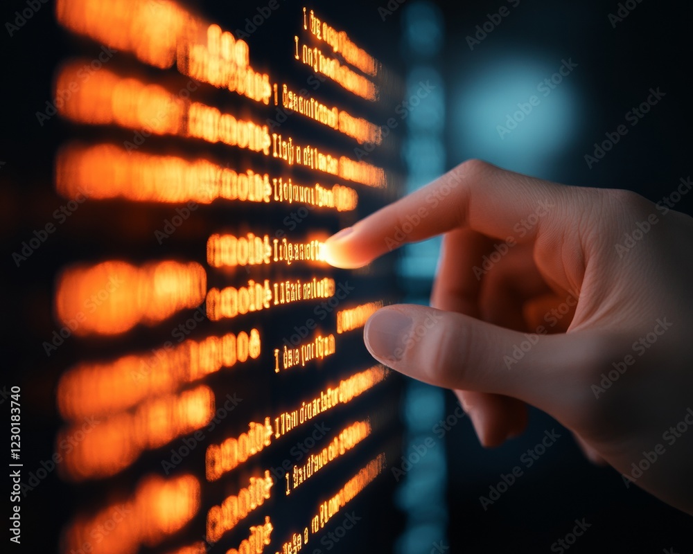 Aufkleber Holographic Interface in Cybersecurity Advanced Digital Display for Real-Time Data Monitoring - Cutting-Edge Tech Innovation for IT Professionals and Enterprises