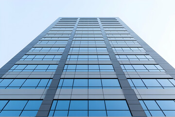 Obraz premium Modern glass skyscraper, city view, daytime