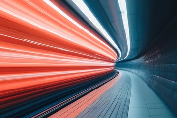 Fast-Track Corridor Imagery Dynamic Light Streaks on Modern Tiles - Healthcare Facility Concept and Rapid Mobilization for Urban Design Visionaries