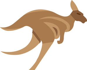 Kangaroo logo icon vector white background .