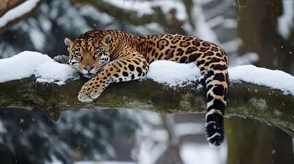 Jaguar on a winter day