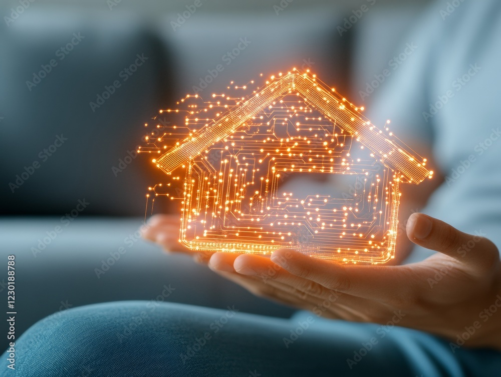 Poster Futuristic IoT Digital Connectivity in Smart Home Models with Automated Sensors and Mobile Interfaces - Revolutionizing Home Automation for Seamless Tech-Driven Lifestyles
