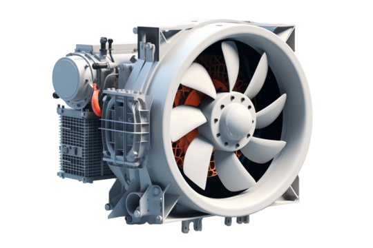 Industrial fan designed for high airflow applications in factories and warehouses for enhanced ventilation