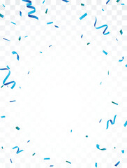 Blue Confetti award Celebration. birthday, holiday, advertising and party element