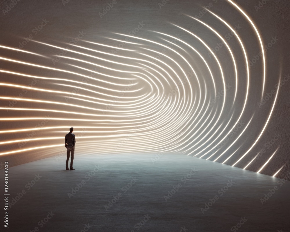 Poster immersive light art installation curved led tunnel experience for interactive urban events - modern 