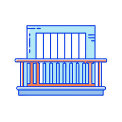 Fototapeta premium balcony icon, balcony vector illustration-simple illustration of balcony, perfect for balcony logos and icons
