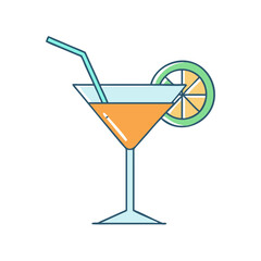 cocktail icon, cocktail vector illustration-simple illustration of cocktail, perfect for cocktail logos and icons