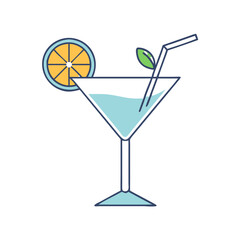 cocktail icon, cocktail vector illustration-simple illustration of cocktail, perfect for cocktail logos and icons