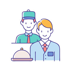 concierge icon, concierge vector illustration-simple illustration of concierge, perfect for concierge logos and icons