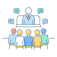 conference room icon, conference room vector illustration-simple illustration of conference room, perfect for conference room logos and icons