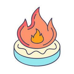 fire pit icon, fire pit vector illustration-simple illustration of fire pit, perfect for fire pit logos and icons