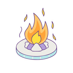 fire pit icon, fire pit vector illustration-simple illustration of fire pit, perfect for fire pit logos and icons