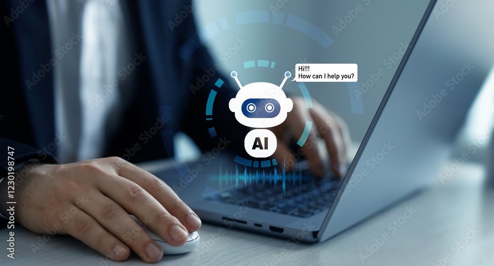 Poster online support chatbot conversation.virtual assistant, artificial intelligence bot and crm software 