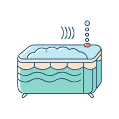 jacuzzi icon, jacuzzi vector illustration-simple illustration of jacuzzi, perfect for jacuzzi logos and icons