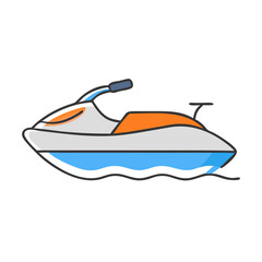 jet ski icon, jet ski vector illustration-simple illustration of jet ski, perfect for jet ski logos and icons